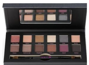 NWT MALLY NUDE ATTITUDE EYESHADOW PALETTE WITH DOUBLE ENDED BRUSH.